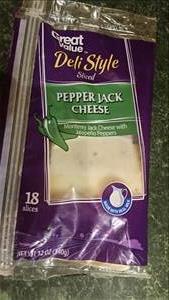 Great Value Sliced Pepper Jack Cheese