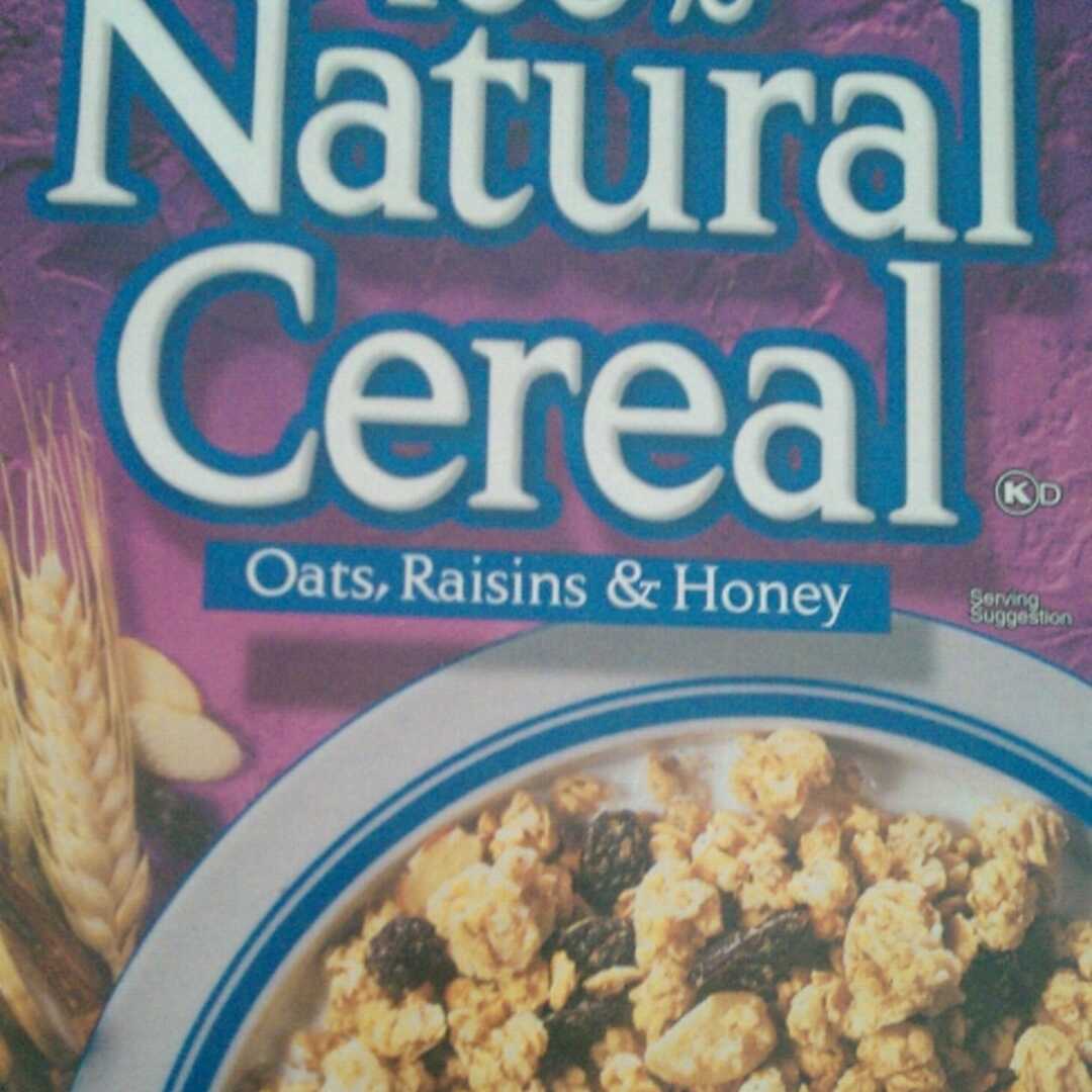 Kroger 100% Natural Cereal - Oats, Raisins & Honey