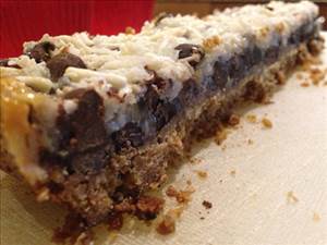 Cookie Bar with Chocolate Nuts and Graham Crackers