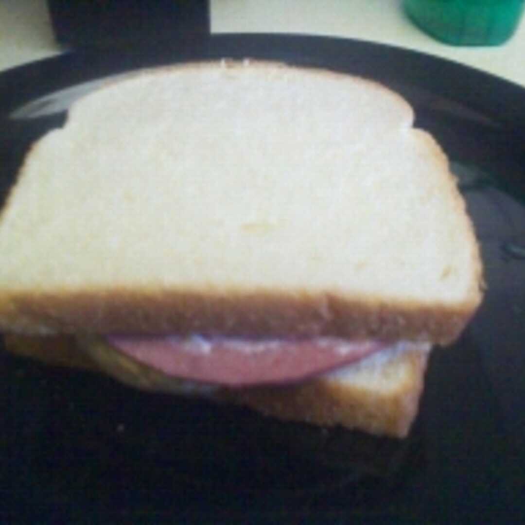 Salami Sandwich with Spread