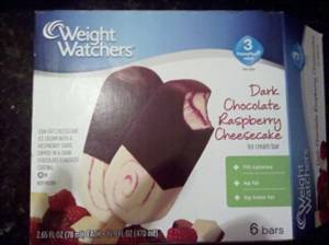Weight Watchers Ice Cream Bars - Dark Chocolate Raspberry Cheesecake