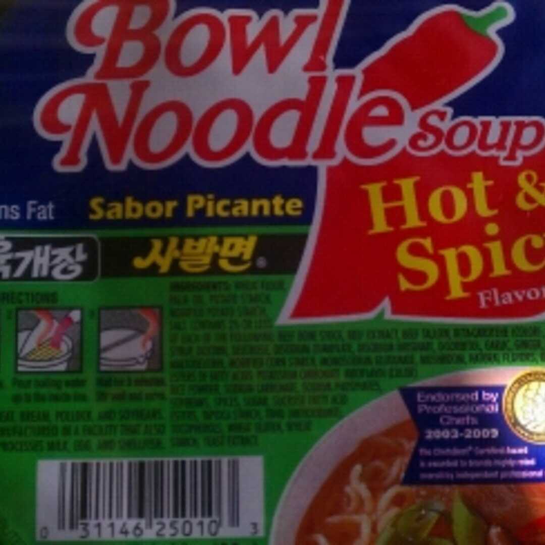 Nong Shim Hot & Spicy Flavor Noodle Soup Bowl