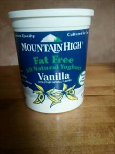 Mountain High Fat Free Vanilla Yoghurt