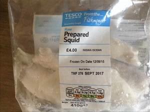 Tesco Raw Prepared Squid