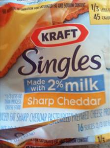 Kraft 2% Milk Sharp Cheddar Cheese Singles