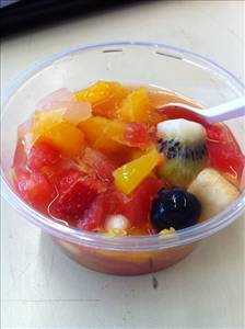 Peach Pear Apricot Pineapple Cherry Fruit Salad (Solids and Liquids, Water Pack, Canned)