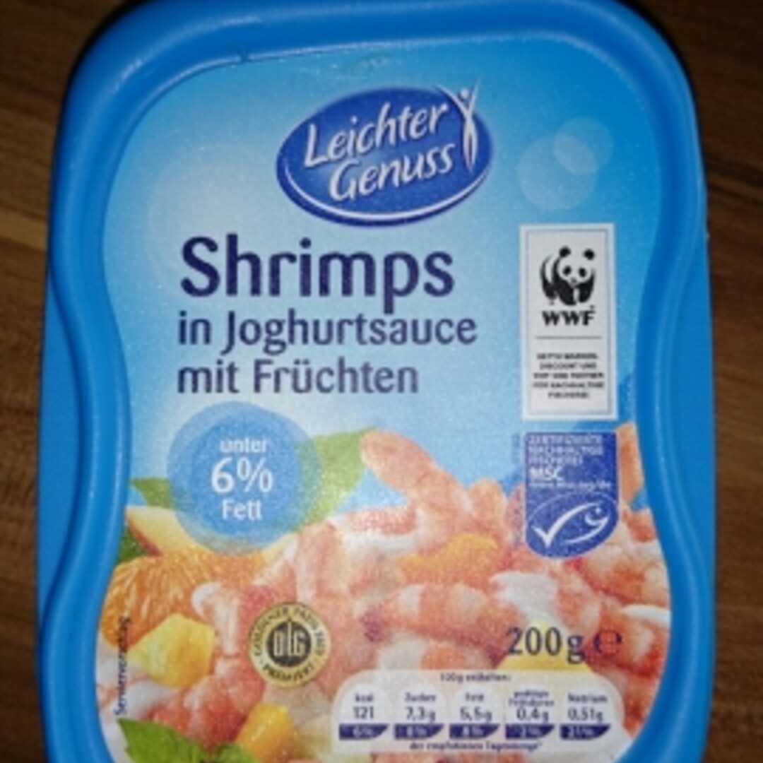 Leichter Genuss Shrimps in Joghurtsauce mit Früchten