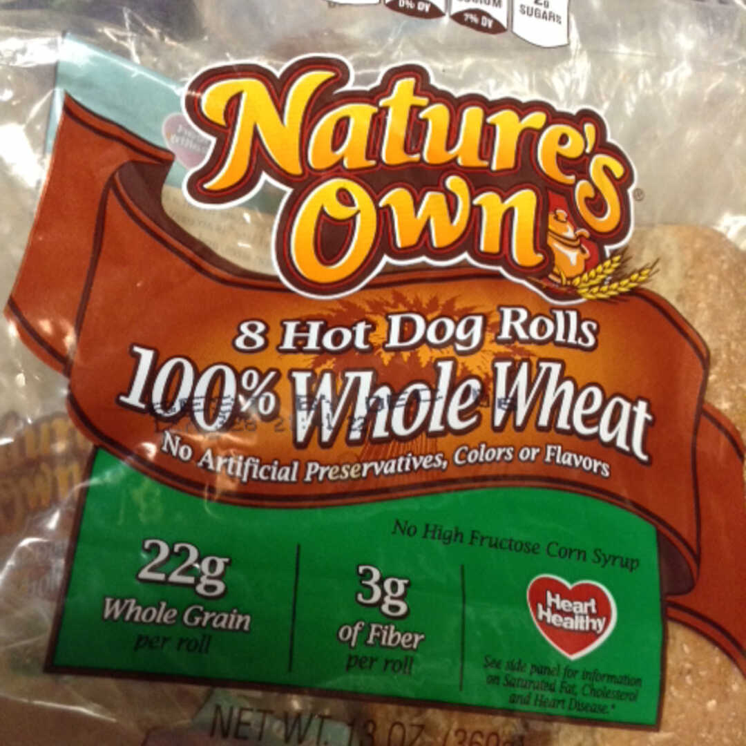 Nature's Own 100% Whole Wheat Hot Dog Rolls