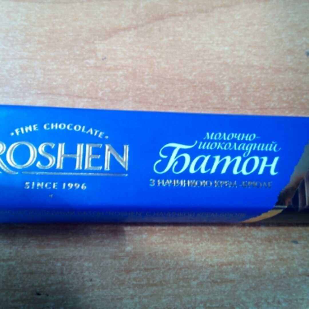 Roshen Молочно-Шоколадный Батон с Начинкой Крем-Брюле