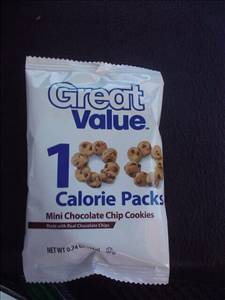 Great Value Mini Chocolate Chip Cookies - 100 Calorie Pack
