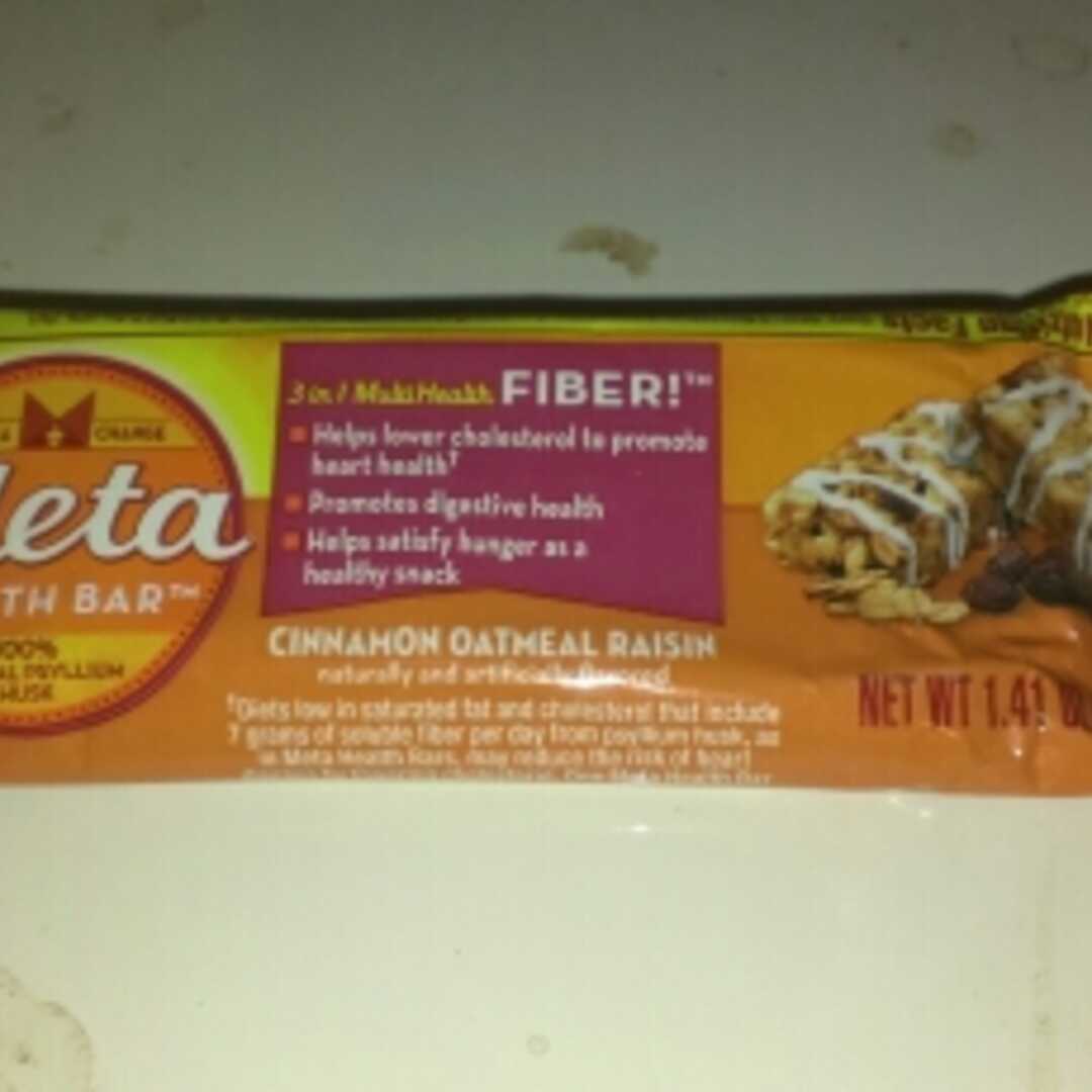 Metamucil Cinnamon Oatmeal Raisin Health Bar