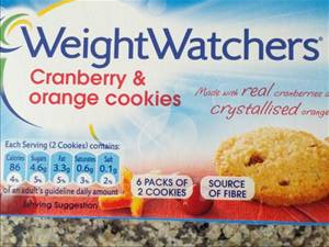Weight Watchers Cranberry & Orange Cookies