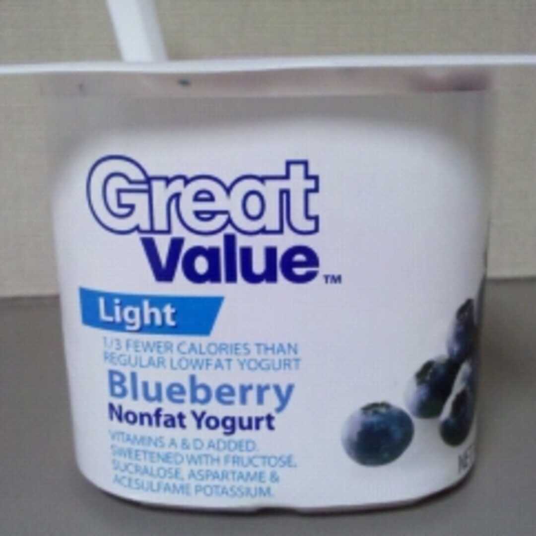 Great Value Light Fat Free Blueberry Yogurt