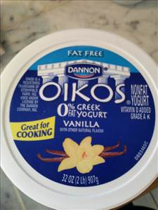 Dannon Oikos Greek Nonfat Yogurt - Vanilla