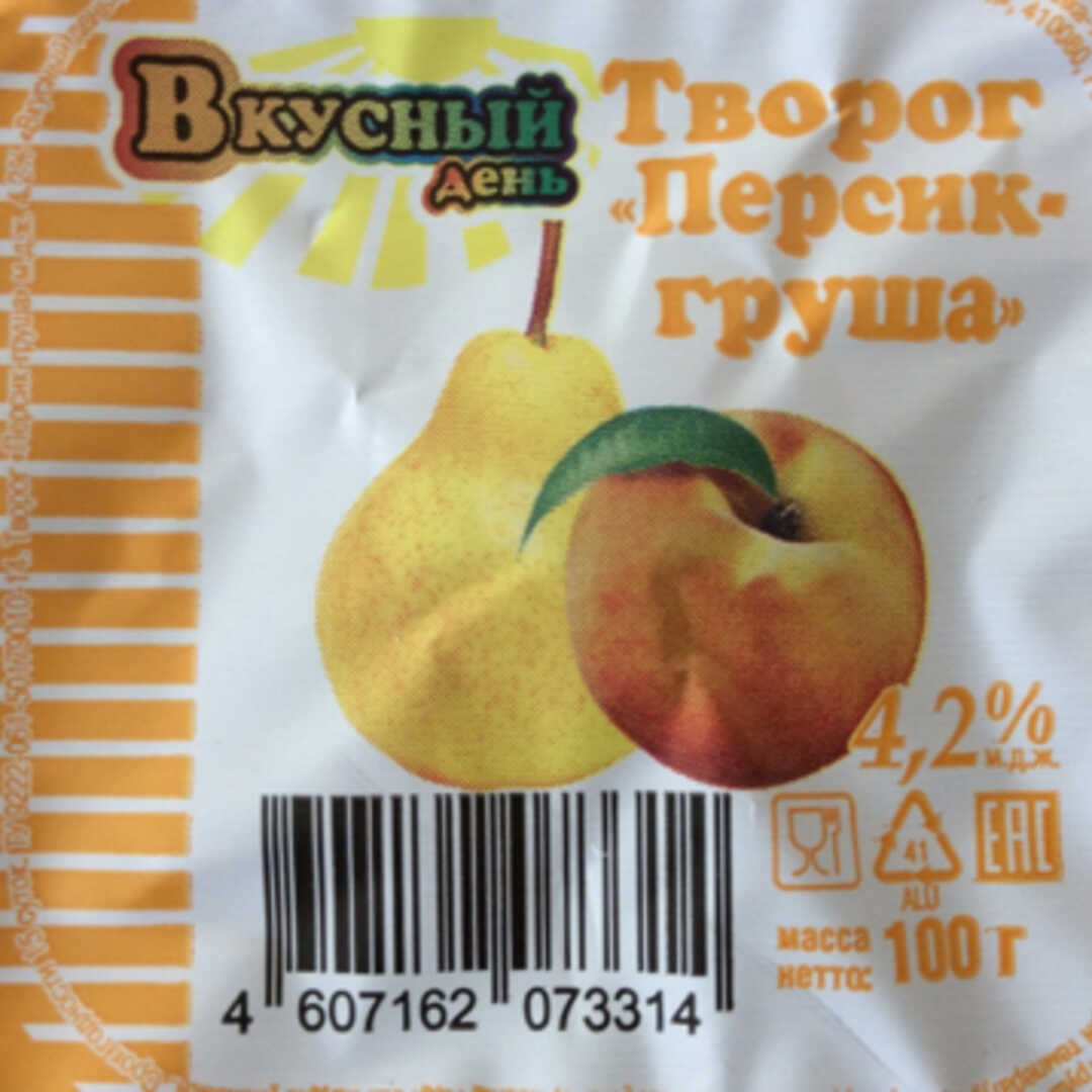 Вкусный День Творог Персик-Груша