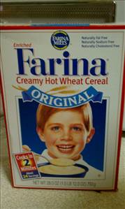 Farina Cereal (with Salt, Cooked with Water, Enriched)