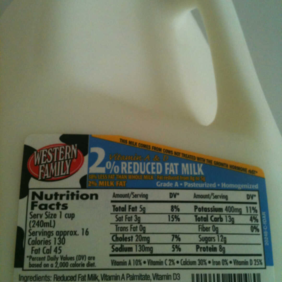 Western Family 2% Reduced Fat Milk with Vitamin A & D