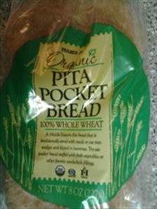 Trader Joe's Organic Pita Pocket Bread 100% Whole Wheat