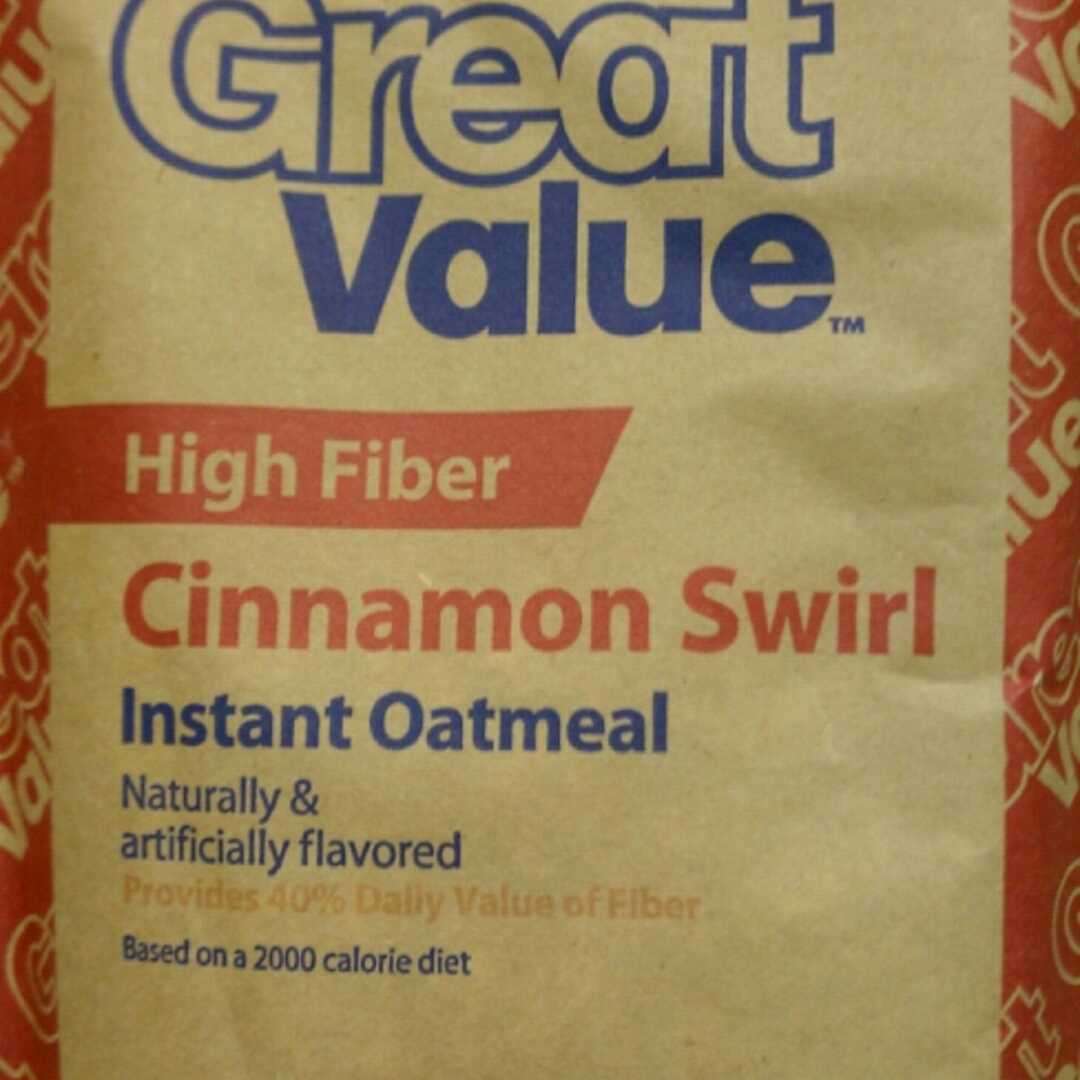 Great Value High Fiber Cinnamon Swirl Instant Oatmeal