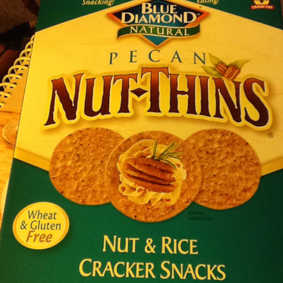 Blue Diamond Almond Nut-Thins - Pecan Nut & Rice Cracker Snacks
