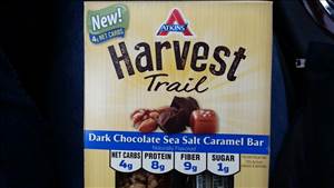 Atkins Harvest Trail Dark Chocolate Sea Salt Caramel Bar