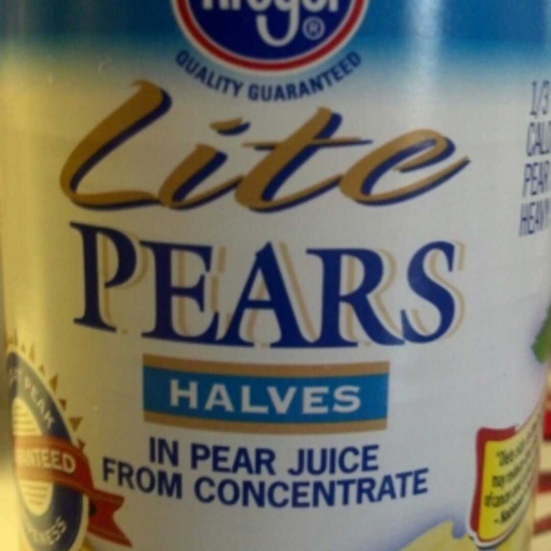Kroger Lite Sliced Pear Halves