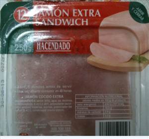 Hacendado Jamón Extra Sándwich