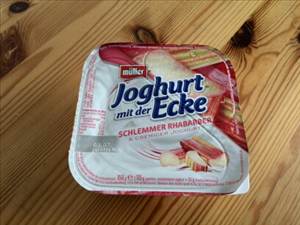 Müller Joghurt mit der Ecke Schlemmer Rhabarber