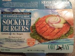 Orca Bay Seasoned Salmon Sockeye Burgers