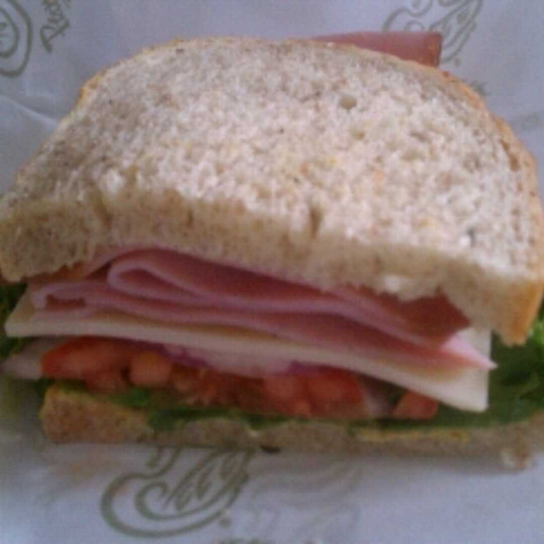 Panera Bread Smoked Ham & Swiss Sandwich on Rye Bread