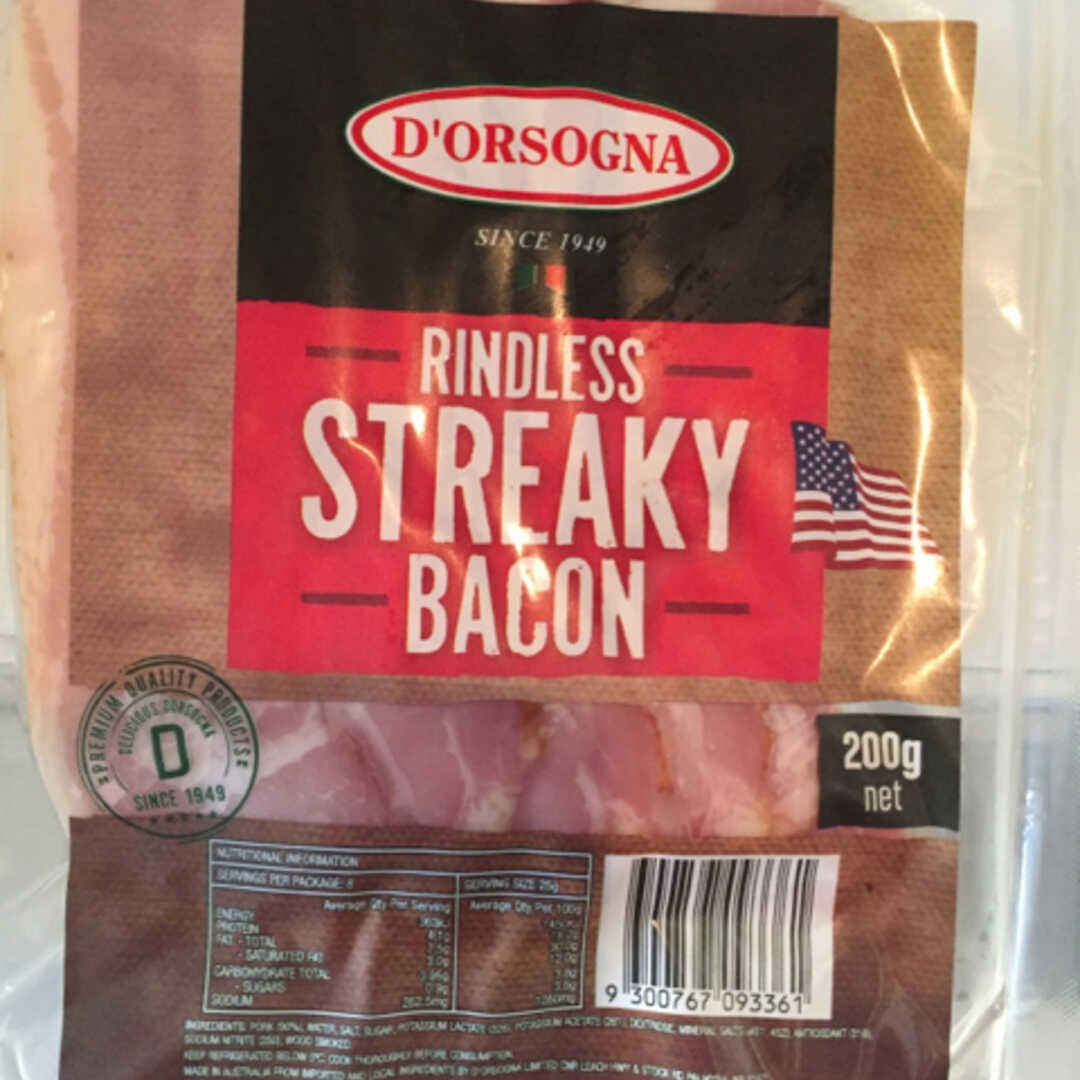 D'Orsogna Rindless Streaky Bacon