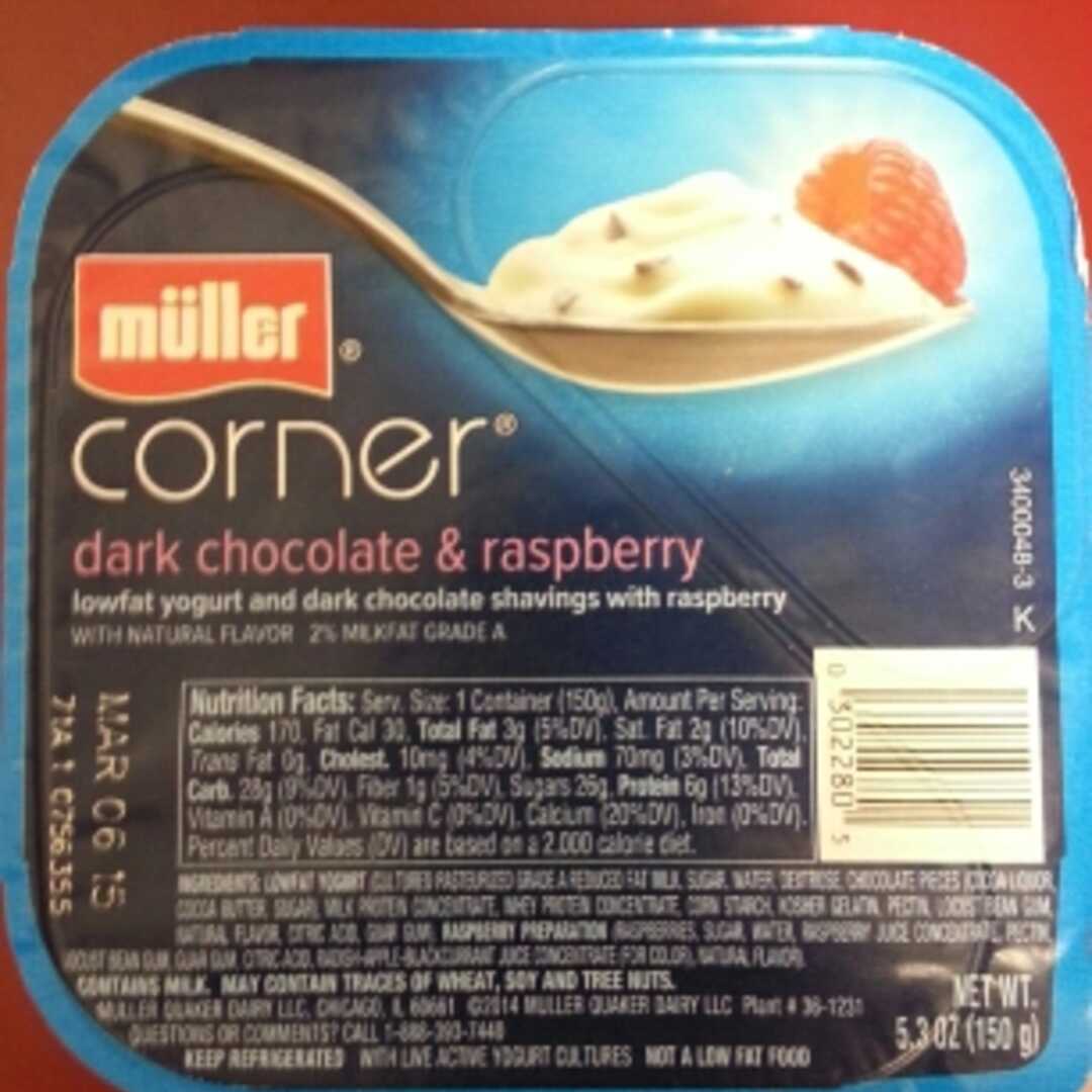 Muller Corner Lowfat & Dark Chocolate Shavings with Raspberry