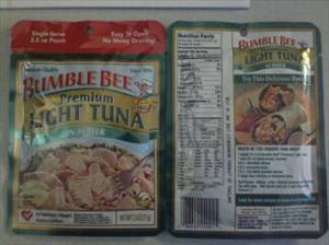 Bumble Bee Chunk Light Tuna in Water Pouch