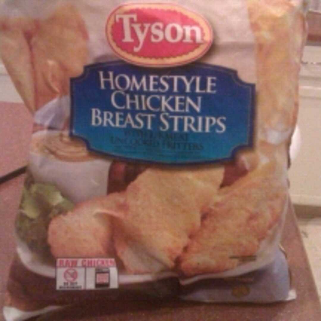 Tyson Foods Homestyle Breaded Crispy Chicken Breast Strips