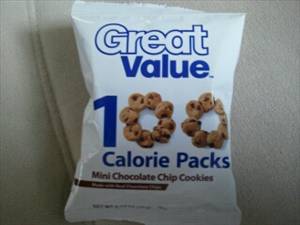 Great Value Mini Chocolate Chip Cookies 100 Cal Pack