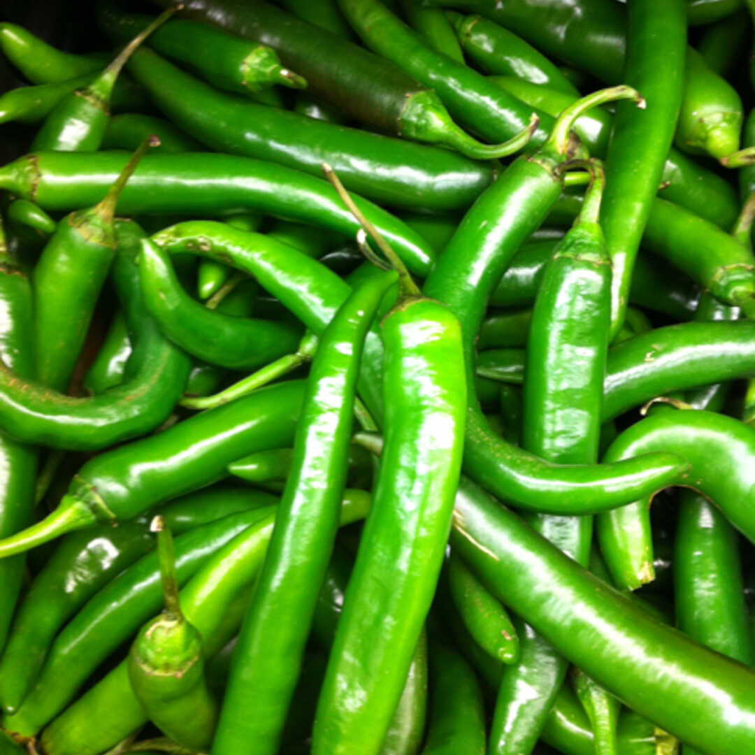Green Hot Chilli Peppers