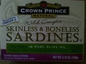 Crown Prince Skinless & Boneless Sardines in Olive Oil