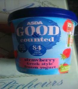 Asda Good & Counted Strawberry Greek Style Frozen Yoghurt