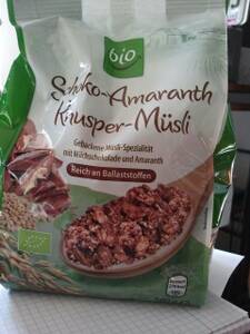 Aldi Bio Schoko-Amaranth Knusper-Müsli