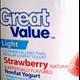 Great Value Light Fat Free Strawberry Yogurt
