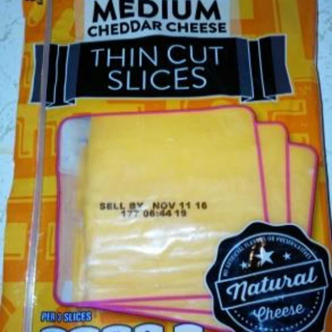 Kroger Medium Cheddar Cheese Thin Cut Slices