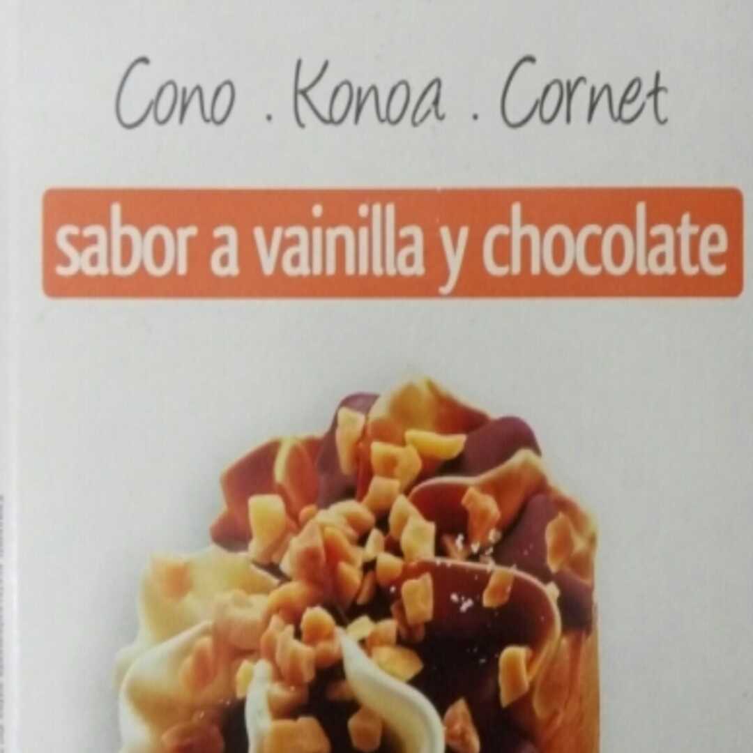 Eroski Basic Cono Vainilla y Chocolate