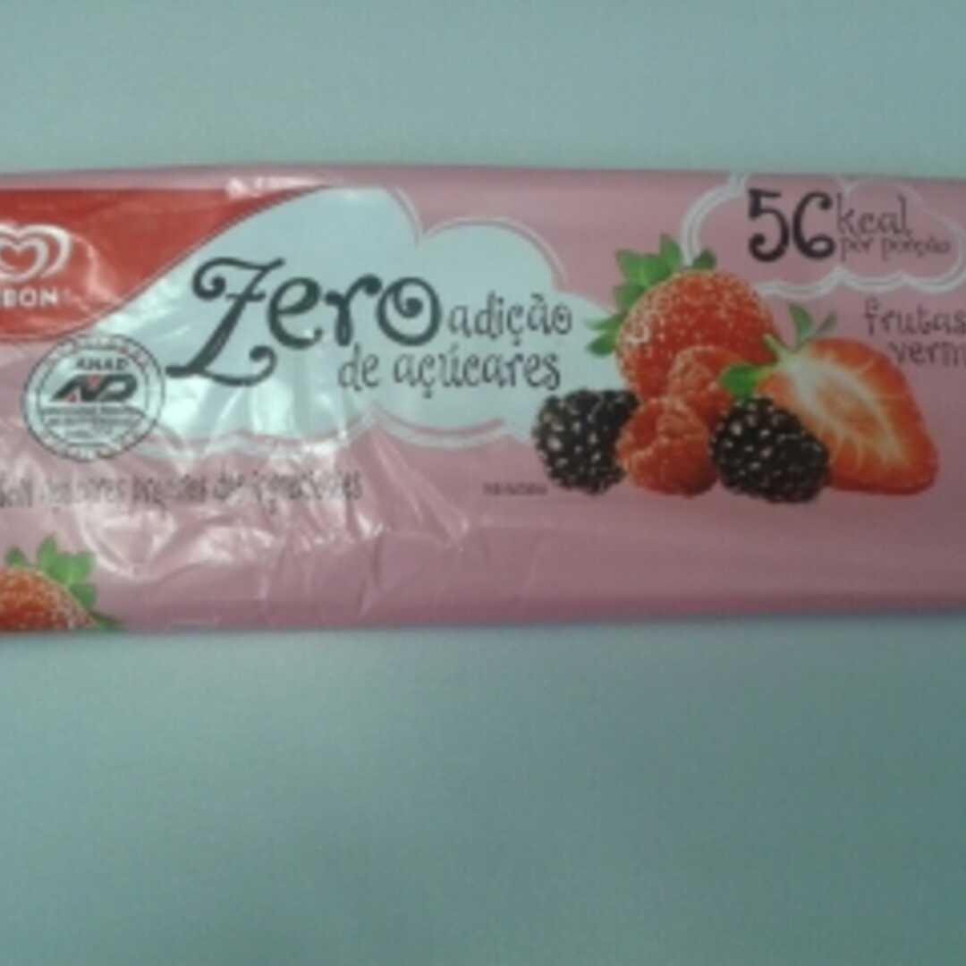 Kibon Picolé Frutas Vermelhas Zero