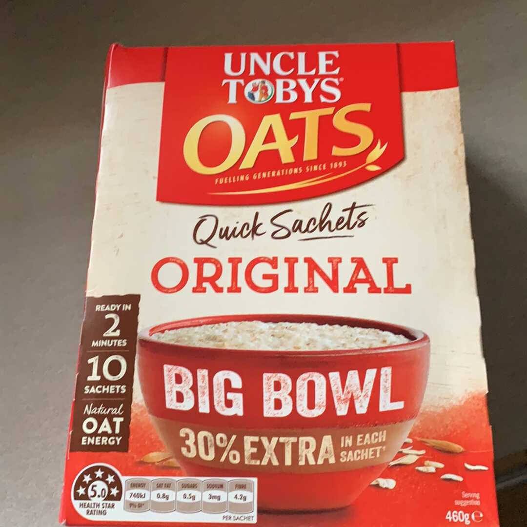 Uncle Tobys Oats Quick Sachets Original