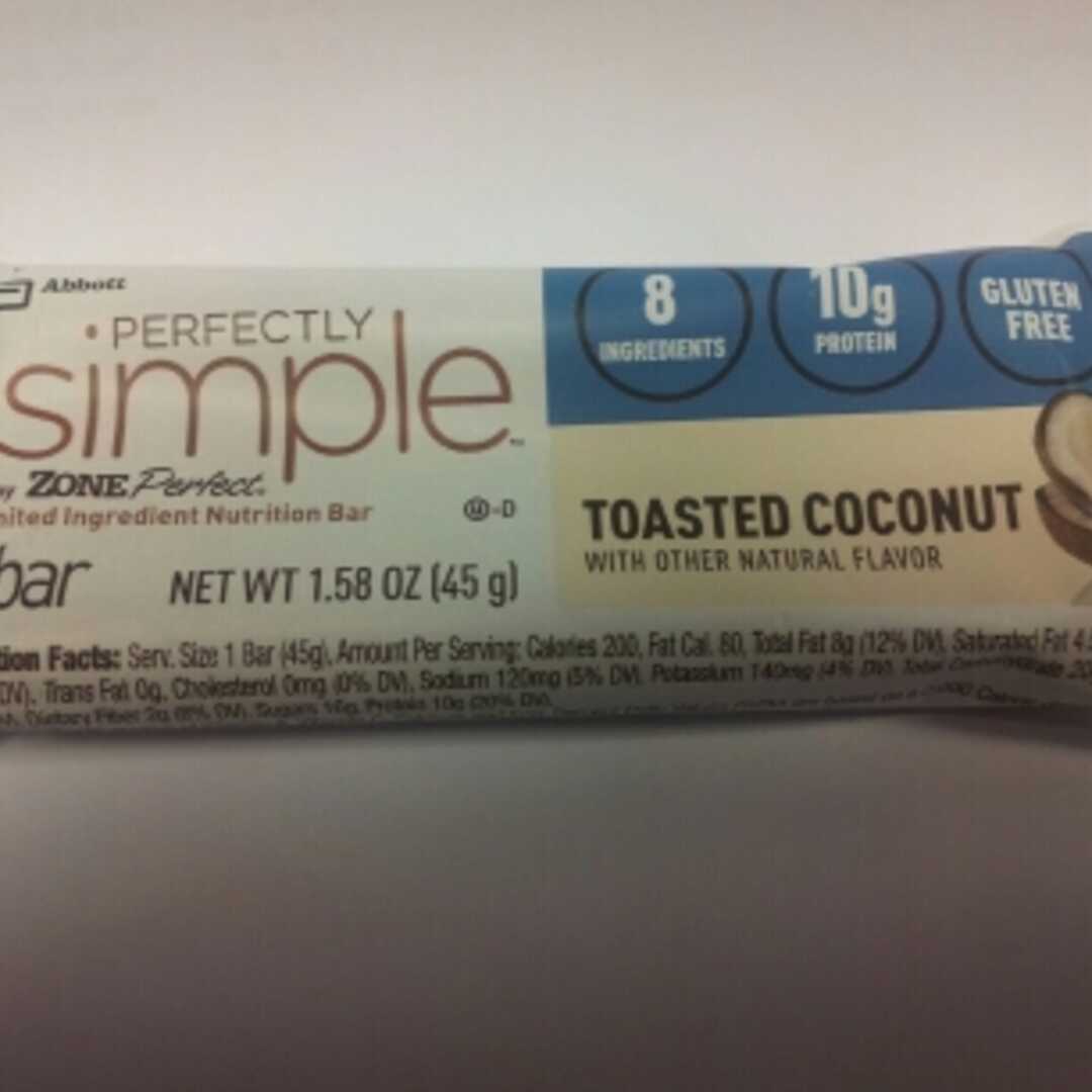 Zone Perfect Perfectly Simple Nutrition Bar - Toasted Coconut
