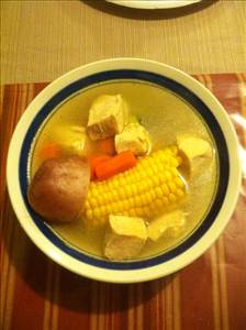 Chicken Vegetable Soup (with Equal Volume Water, Canned)