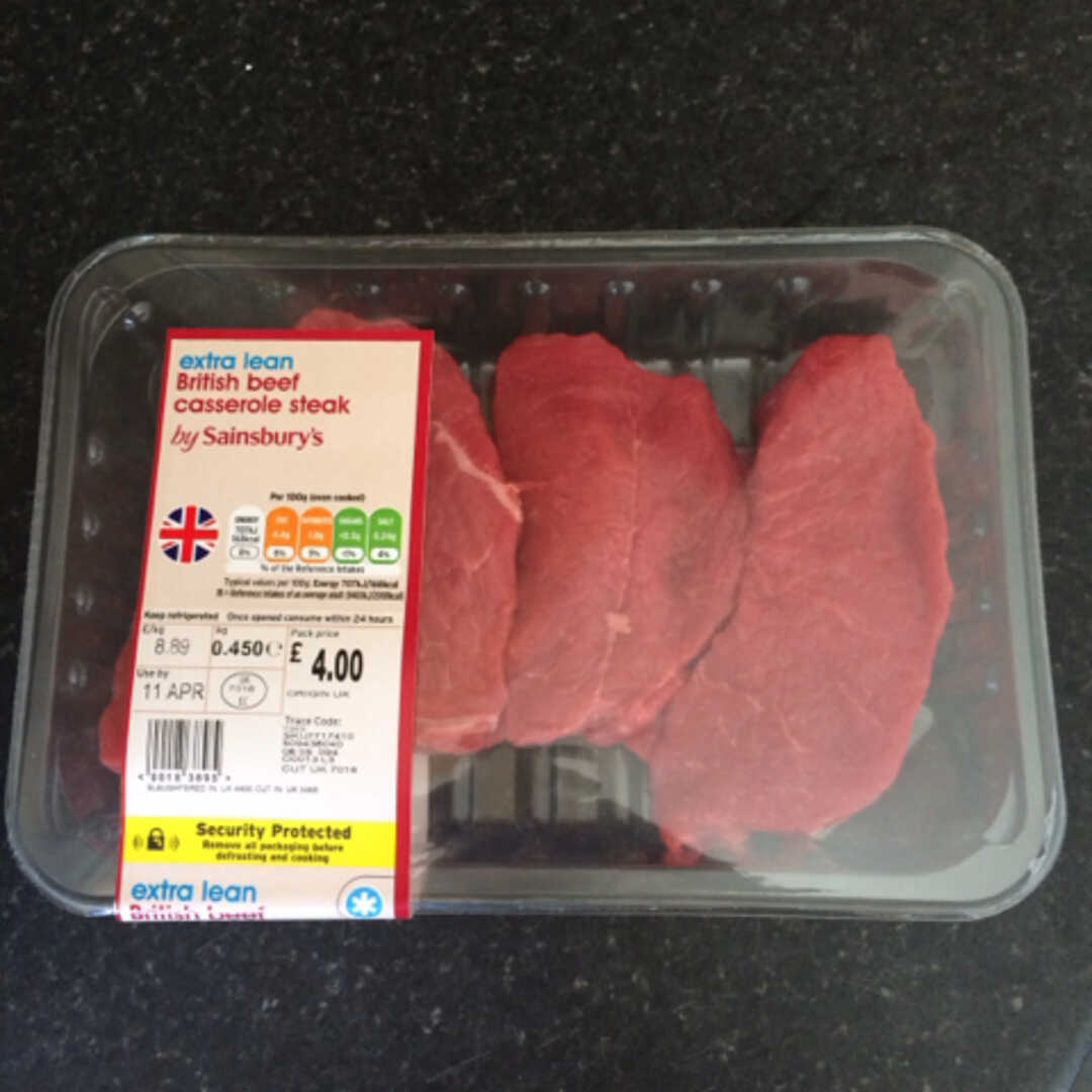 Sainsbury's Extra Lean British Beef Casserole Steak