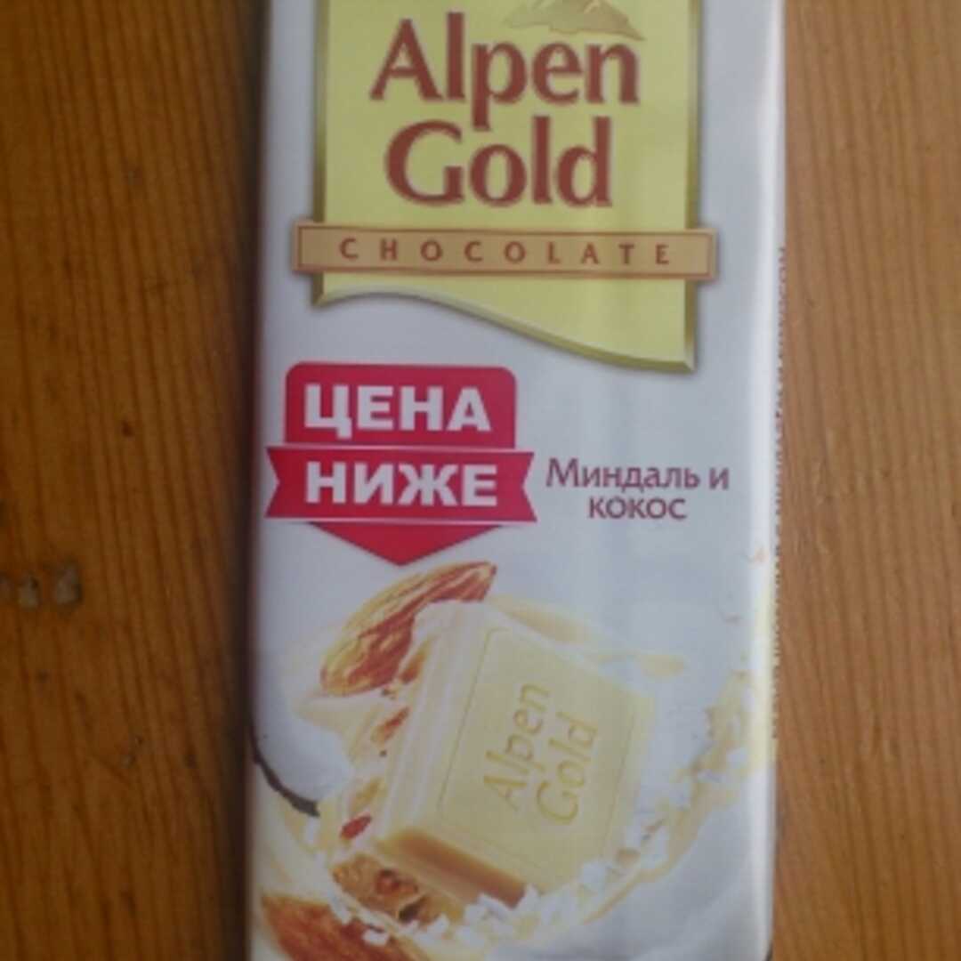 Alpen Gold Шоколад Белый с Миндалем и Кокосовой Стружкой