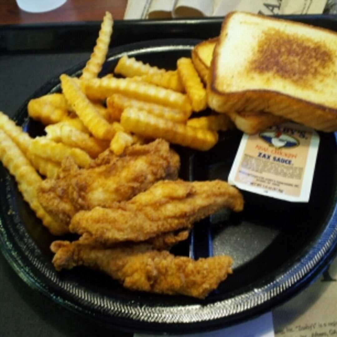 Calories in Zaxby's Chicken Finger Plate and Nutrition Facts