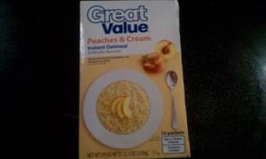 Great Value Peaches & Cream Instant Oatmeal